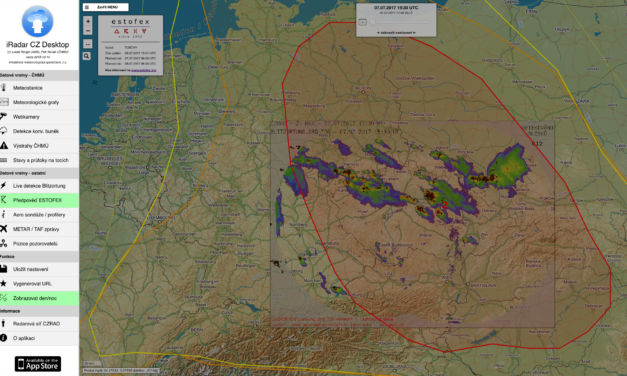 Nová verze webového prohlížeče radarových dat